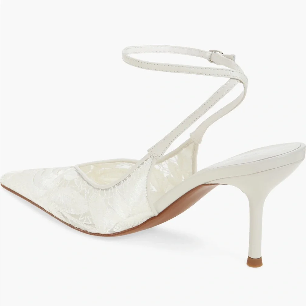 Jeffrey Campbell Exec Ankle Strap Pointed Toe Pump - Picture 2 of 8